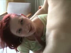 During frenzied, passionate intercourse, the redhead, hot white wife has numerous orgasms.
